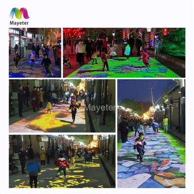 360 प्रोजेक्शन फ्लोर सिस्टम 3डी होलोग्राम फ्लोरिंग इंटरैक्टिव फ्लोर
